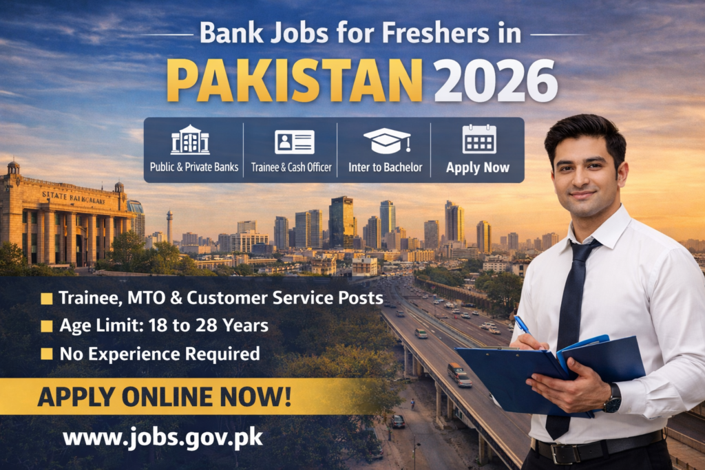 Bank Jobs for Freshers Pakistan 2026
